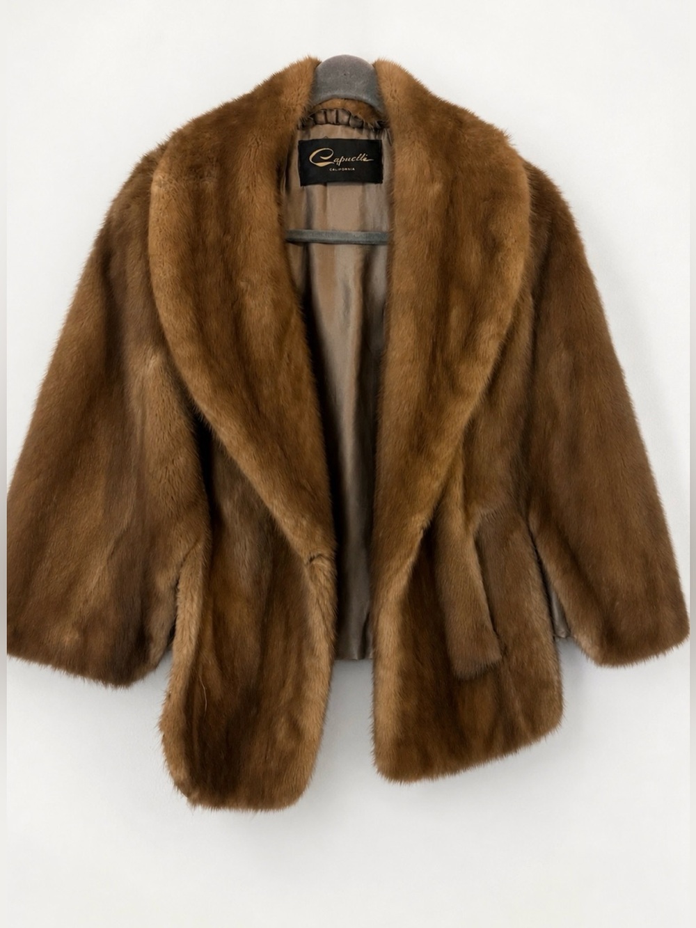 Vintage Capwell’s California Genuine Mink Fur Jacket – Honey Blonde – Monogramme